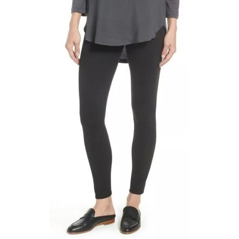 Nordstrom Women's High Waist Go-To Cotton Blend Leggings Black‎ XS MSRP $29